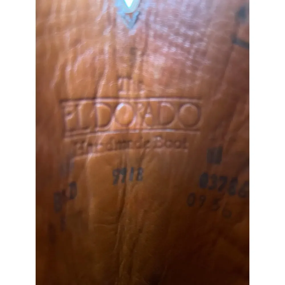 Boots Ostrich El Dorado M 8.5D 9918 Full Quill USA Handmade Western 96 Vintage